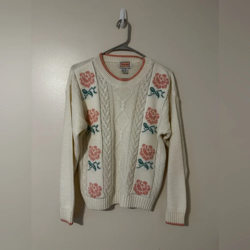 Vintage Cottage Style Knit Sweater Women’s Size Small - Picture 3 of 7